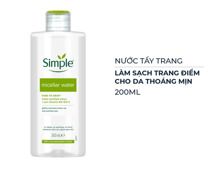 Nước tẩy Trang Simple 200ml