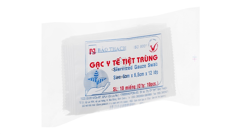 Gạc y tế bảo thạch 5cmx6.5cm (thùng/100gói)