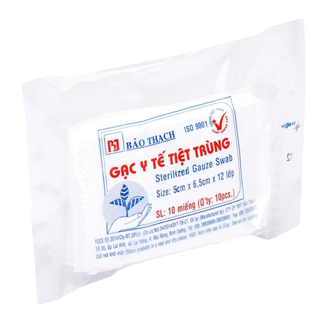 Gạc y tế bảo thạch 5cmx6.5cm (gói)