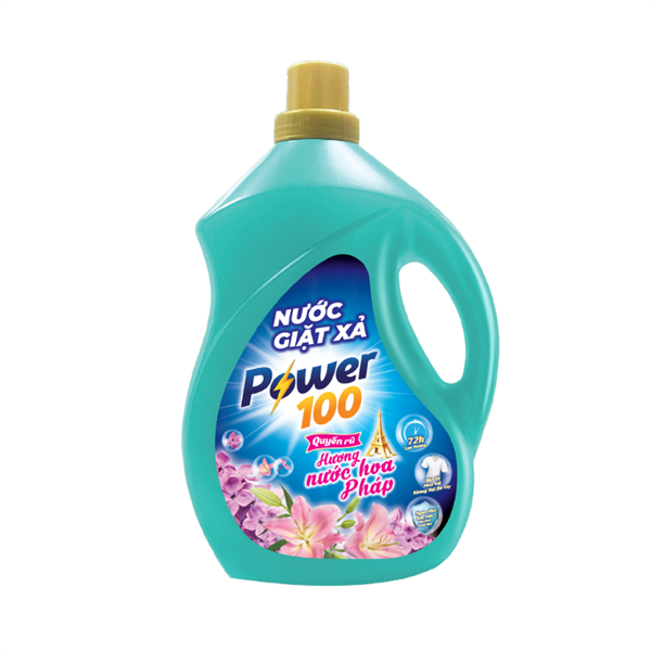 Nước Giặt Xả Power100 Hương Nước Hoa Pháp Quyến Rũ 3.4KG