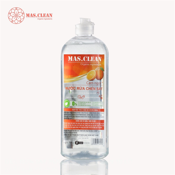 Nước rửa chén masclean hương cam 720ml