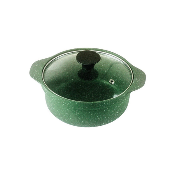 Nồi hợp kim đúc vân đá đáy KT 24cm màu xanh