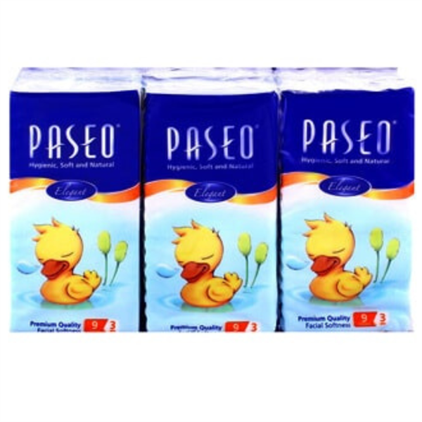 KHĂN GIẤY PASEO 9 TỜ 3 LỚP
