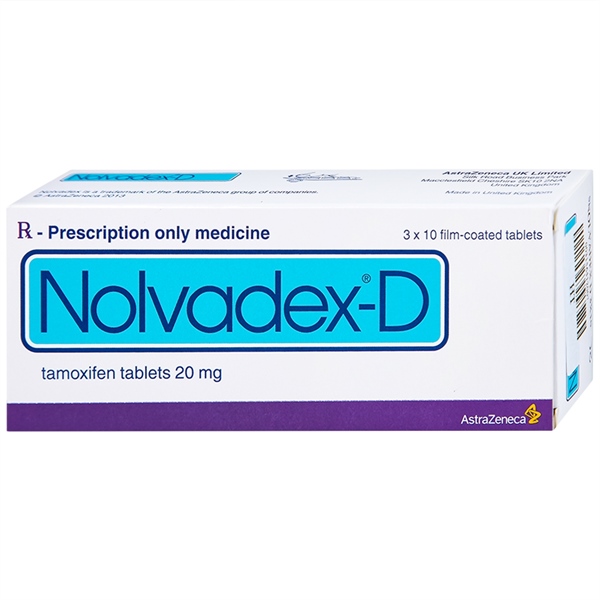 Nolvadex D (Tamoxifen) (Hộp 3 vỉ x 10 viên) - AstraZeneca UK., Ltd - ANH