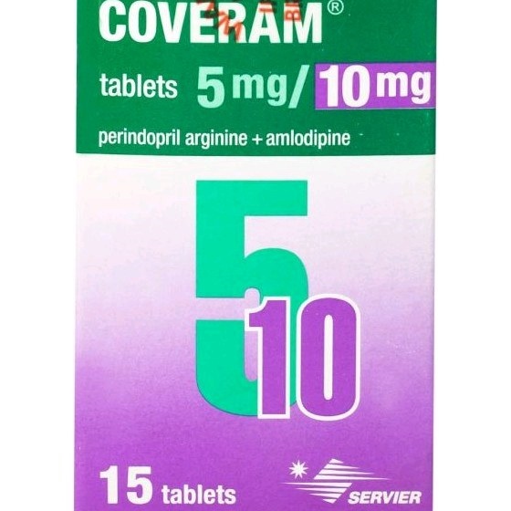 Thuốc Coveram 5mg/10mg Servier/Ailen thuốc huyết áp(Hộp 1Lọ*30viên)