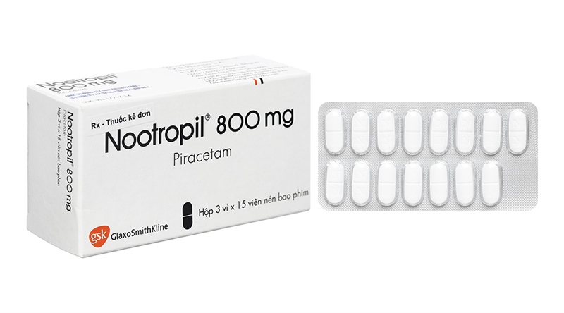 Nootropyl 800mg (Piracetam) (Hộp 3 vỉ x 15 viên) - Singapore