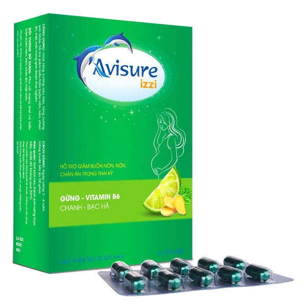 Viên Uống Avisure izzi (Hỗ trợ giảm buồn nôn, nôn, chán ăn trong thai nghén) (H*20viên) - Phương Đông