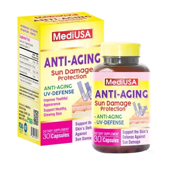 Thực phẩm chức năng Anti - Aging (Ngăn UVA/UVB, chống lão hóa da) (Lọ 30 viên) - MediUSA