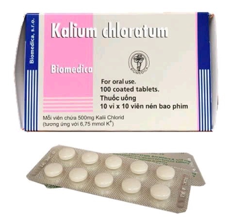 Kalium chloratum 500mg (Hộp 10vỉ x 10viên) - Séc/Biomedica