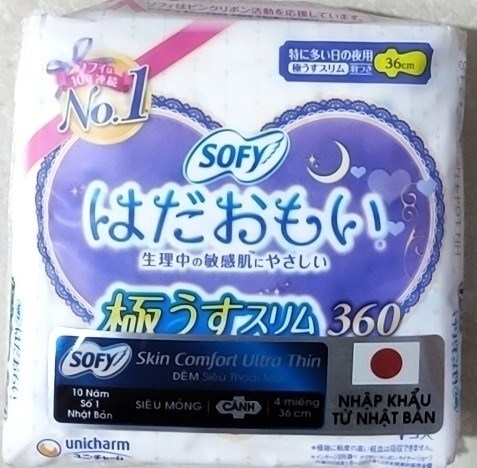 Băng vệ sinh Sofy skin Comfort ultra thin 36CM 4 miếng