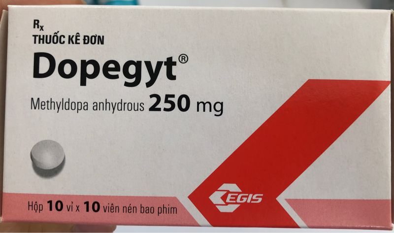 Dopegyt,Hộp 10 vỉ x10 viên