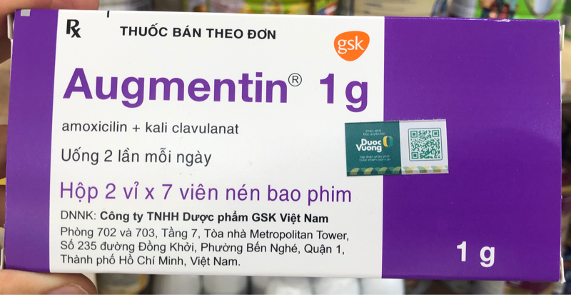 AUGMENTIN TABLET 1G 2X7'S