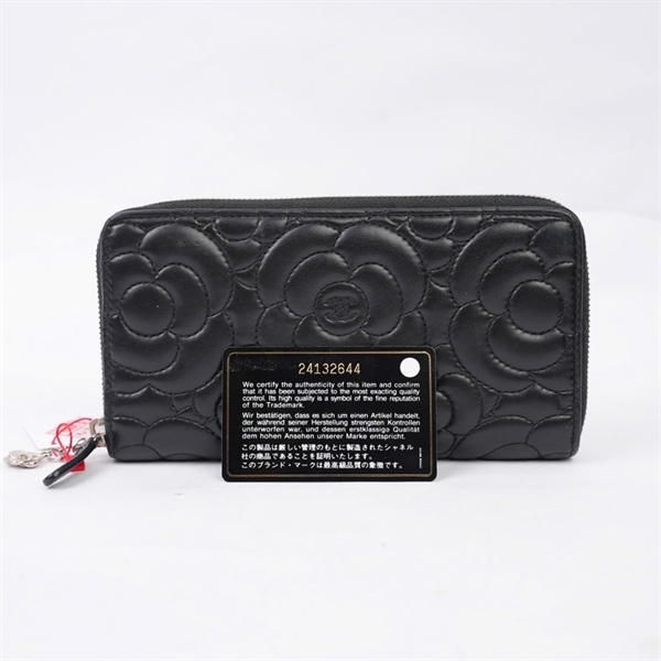 Ví Chanel đen hoa trà (24132644) (BQ) KG+