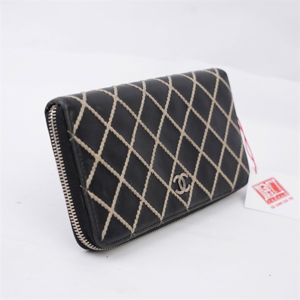 Ví Chanel đen sọc trắng (20363329) (BQ) KG+