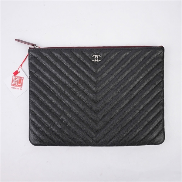 Túi Chanel Clutch đen (23998560) sz27 (BQ) KG+