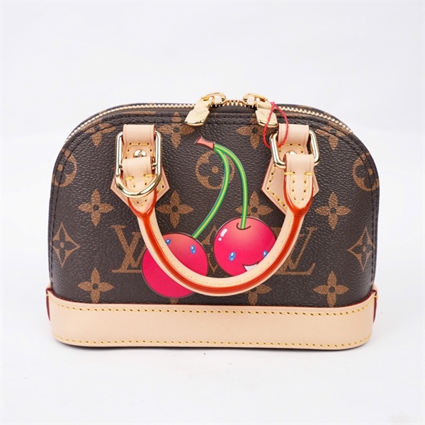 Túi LV Alma hoa nâu họa tiết cherry sz17 (BQ) KG+