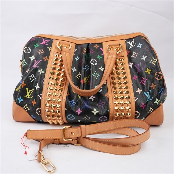 Túi LV Handle đen họa tiết Multicolor sz40 (BQ) KG+