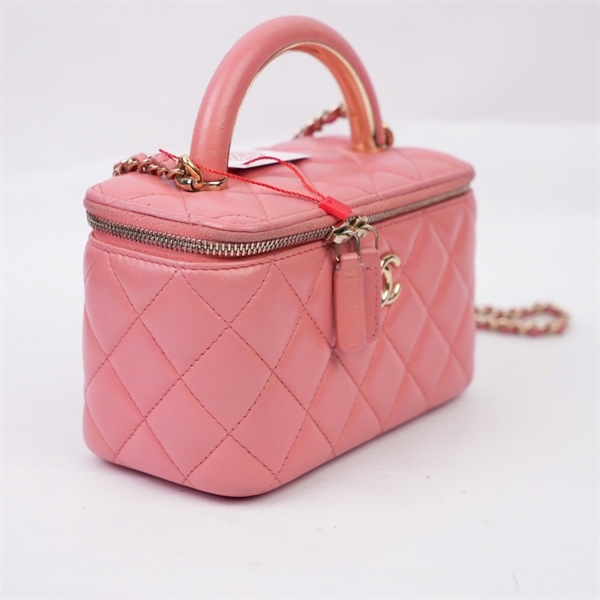 Túi Chanel Vanity hồng (X1KK0887) sz16 (BQ) KG+
