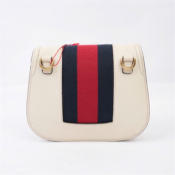 Túi GG đeo chéo trắng khóa bướm (505388-200047) sz14 (BQ) KG+