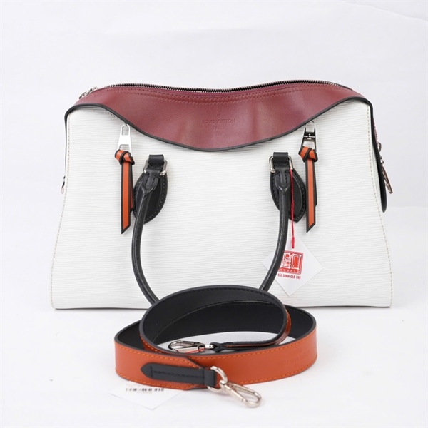 Túi LV Handle trắng viền nâu (FL1118) sz35 (BQ) KG+