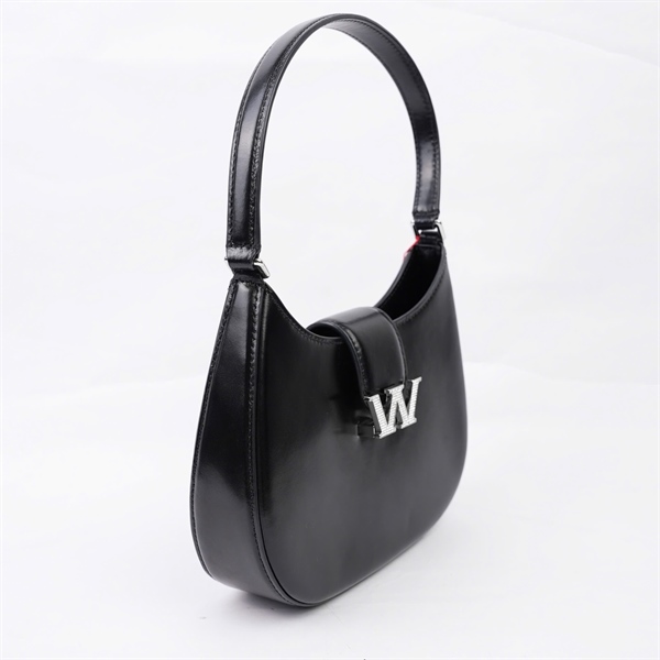 Túi Alexander Wang đen khóa đính đá sz19 (BQ) KG+