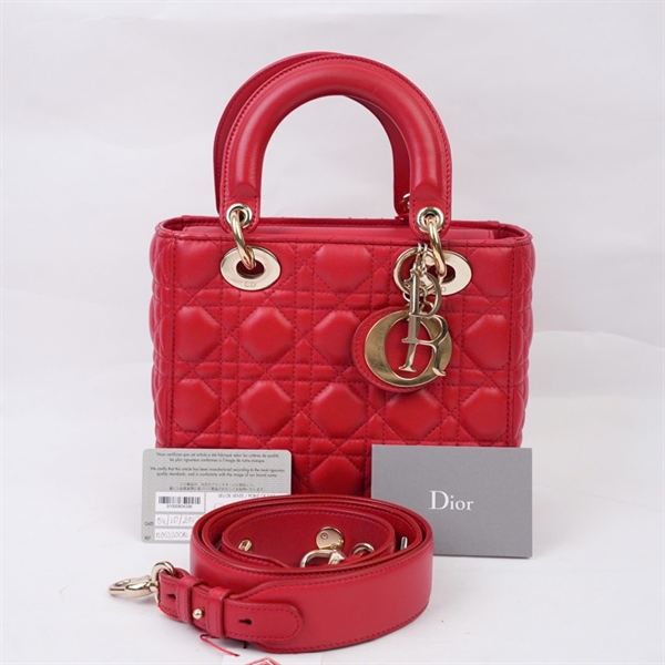 Túi Dior Lady đỏ (29-MA-0197) szS (BQ) KG+