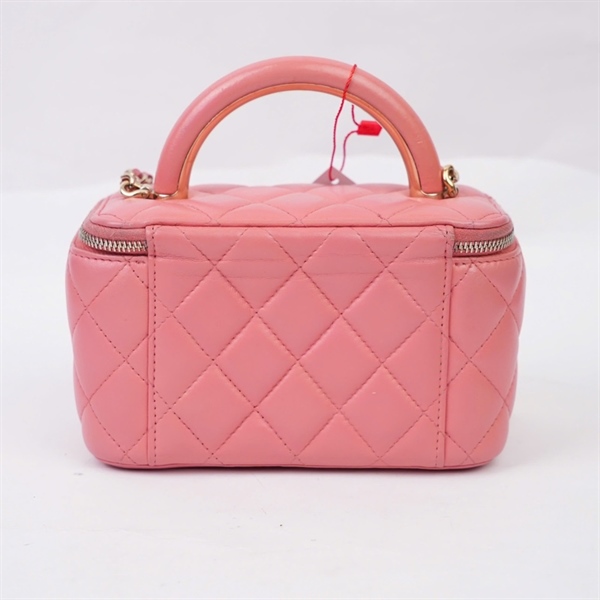 Túi Chanel Vanity hồng (X1KK0887) sz16 (BQ) KG+