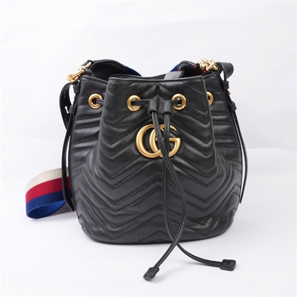 Túi GG Bucket đen (476674-525040) sz20 (BQ) KG+