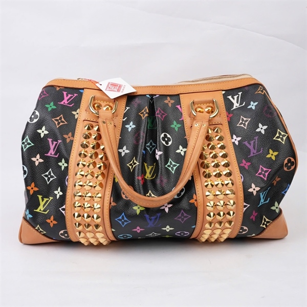 Túi LV Handle đen họa tiết Multicolor sz40 (BQ) KG+