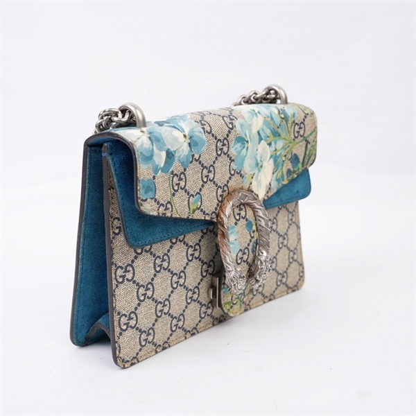 Túi GG Dionysus xám in hoa xanh (421970-520981) sz20 (BQ) KG+