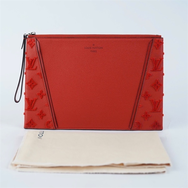 Túi LV Clutch đỏ (SP1134) sz27 +