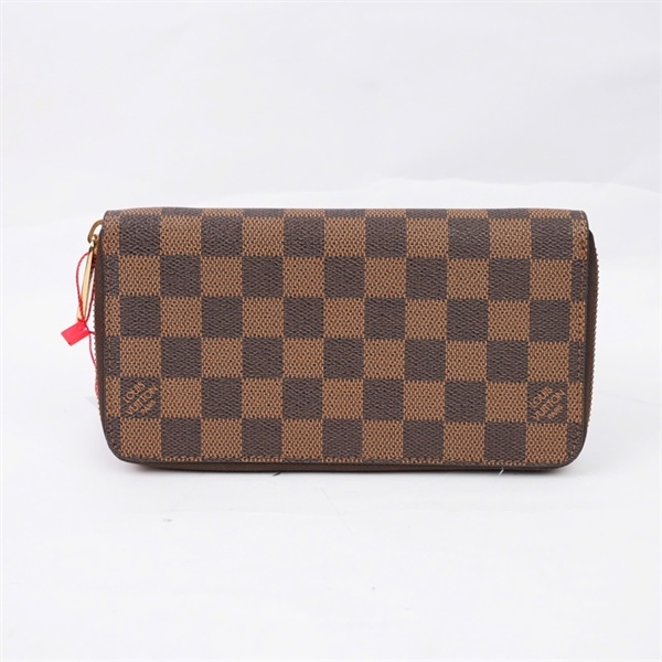 Ví LV ô vuông nâu có khóa zip (SP1110) (LT) KG+