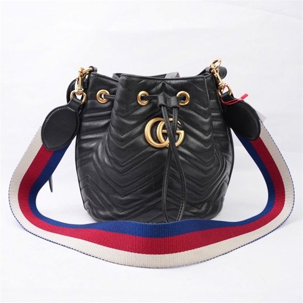 Túi GG Bucket đen (476674-525040) sz20 (BQ) KG+