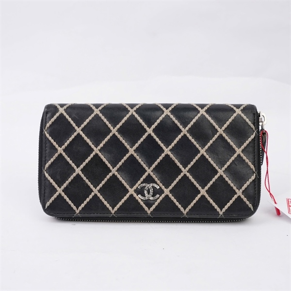Ví Chanel đen sọc trắng (20363329) (BQ) KG+