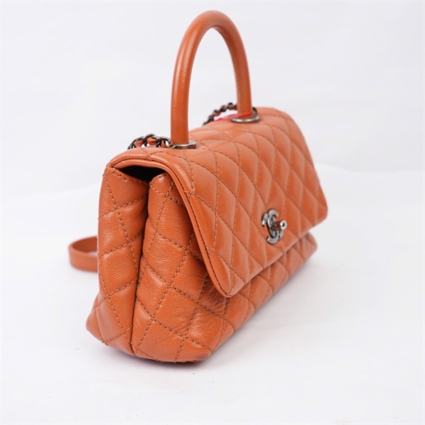 Túi Chanel Coco cam đất kèm lót form (22086482) sz22 (BQ) KG+