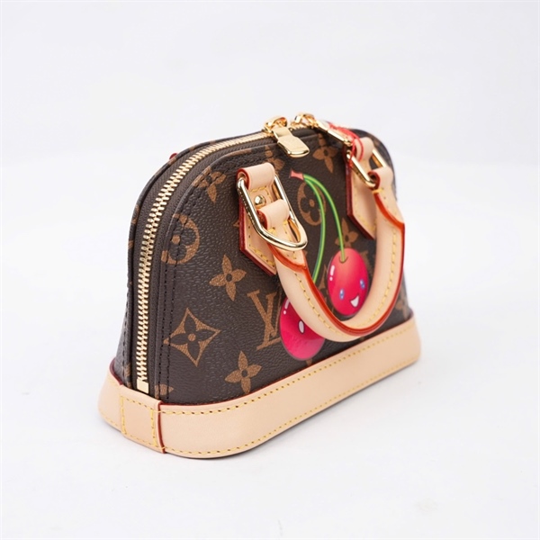 Túi LV Alma hoa nâu họa tiết cherry sz17 (BQ) KG+