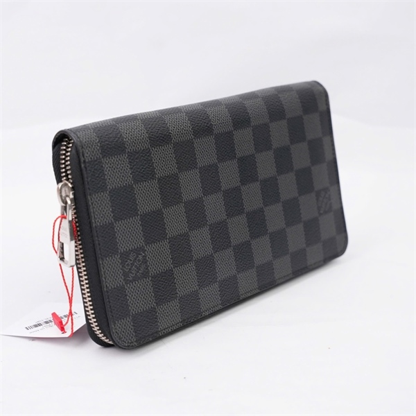 Ví LV zip ô vuông đen (CA1107) (LT) KG+