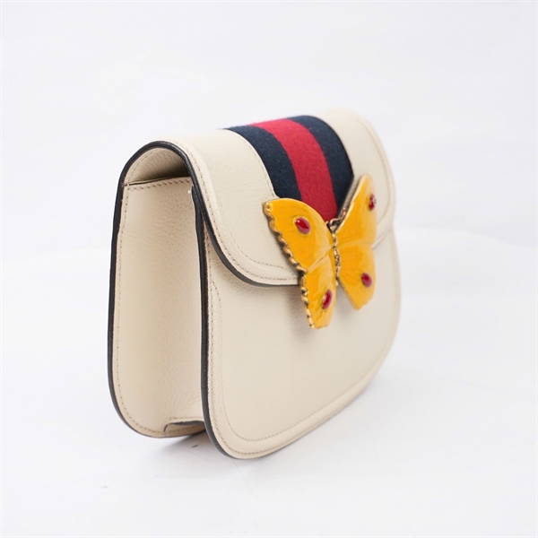 Túi GG đeo chéo trắng khóa bướm (505388-200047) sz14 (BQ) KG+