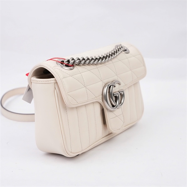 Túi GG Marmont trắng (D036966654) sz21 (BQ) KG+