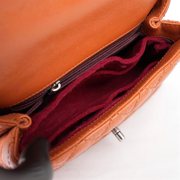 Túi Chanel Coco cam đất kèm lót form (22086482) sz22 (BQ) KG+