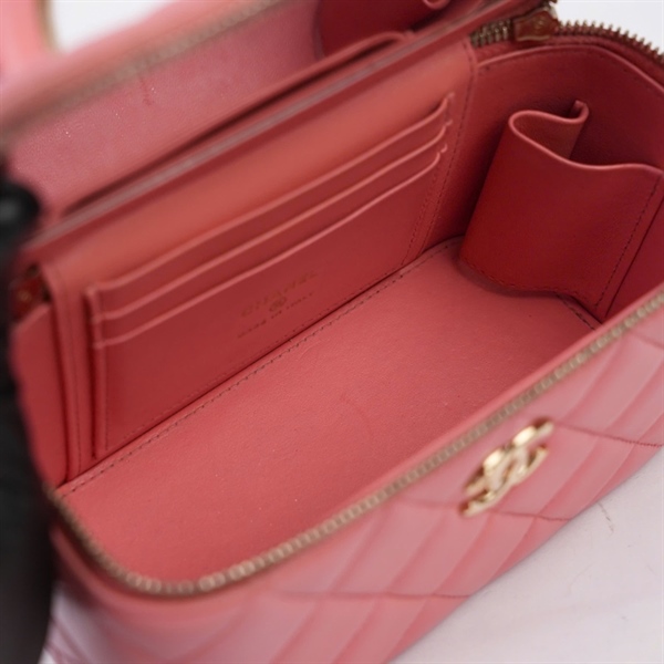 Túi Chanel Vanity hồng (X1KK0887) sz16 (BQ) KG+