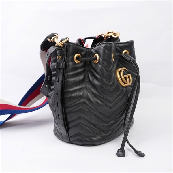 Túi GG Bucket đen (476674-525040) sz20 (BQ) KG+