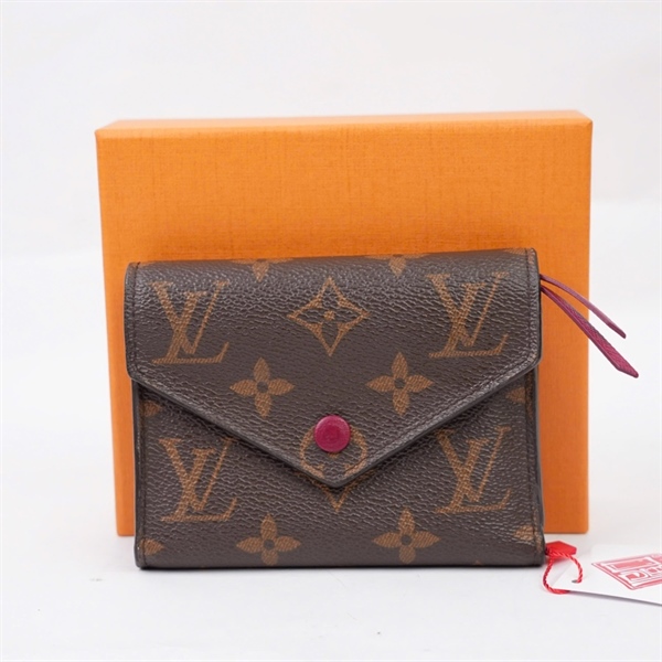 Ví LV hoa nâu gập 3 (NZ0147) (LT) KG+