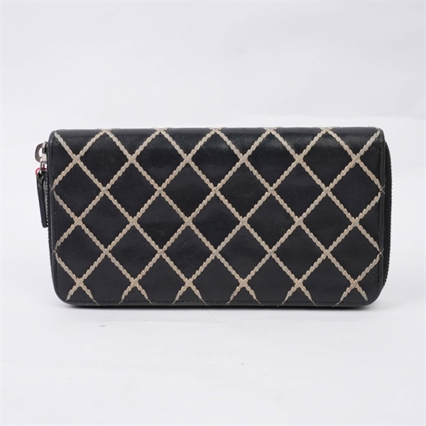 Ví Chanel đen sọc trắng (20363329) (BQ) KG+