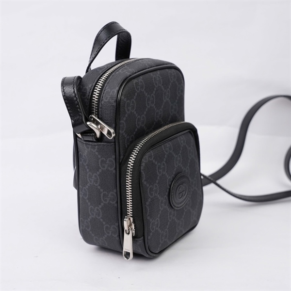 Túi GG đeo chéo đen (672952-0416) sz11 (BQ) KG+