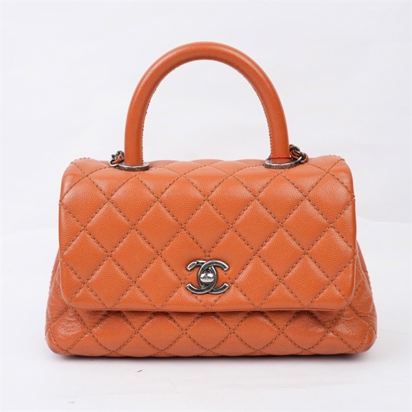 Túi Chanel Coco cam đất kèm lót form (22086482) sz22 (BQ) KG+