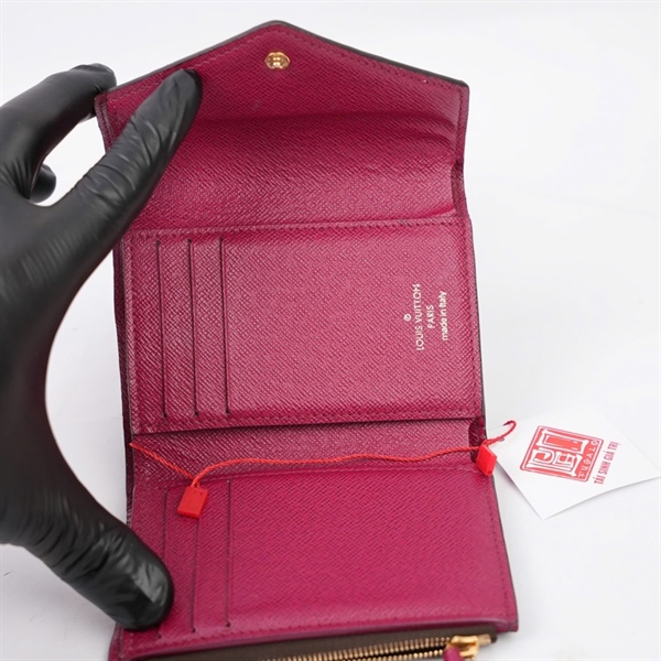 Ví LV hoa nâu gập 3 (NZ0147) (LT) KG+