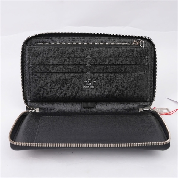 Ví LV ô vuông đen có khóa zip (LT) KG+