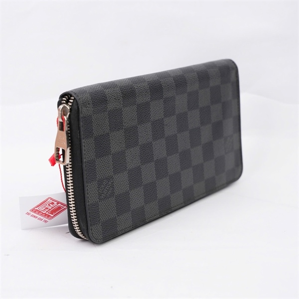 Ví LV ô vuông đen có khóa zip (LT) KG+