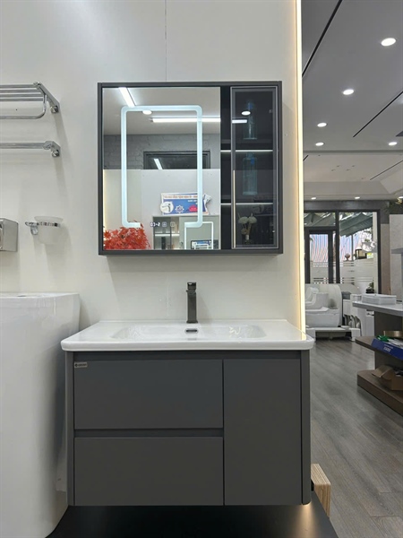 Bộ tủ chậu nhựa PVC cao cấp GN T08-80X